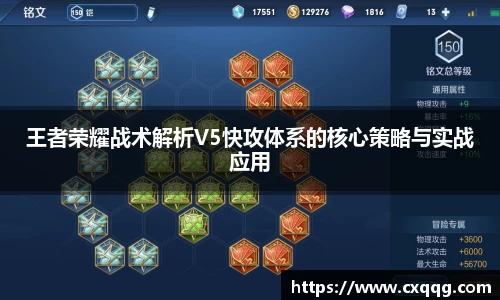 王者荣耀战术解析V5快攻体系的核心策略与实战应用
